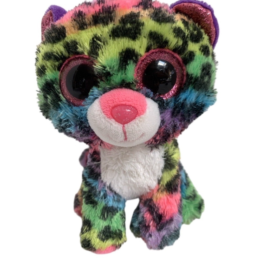 TY Beanie Boos - DOTTY the Rainbow Leopard 6" No‎ Hang Tag